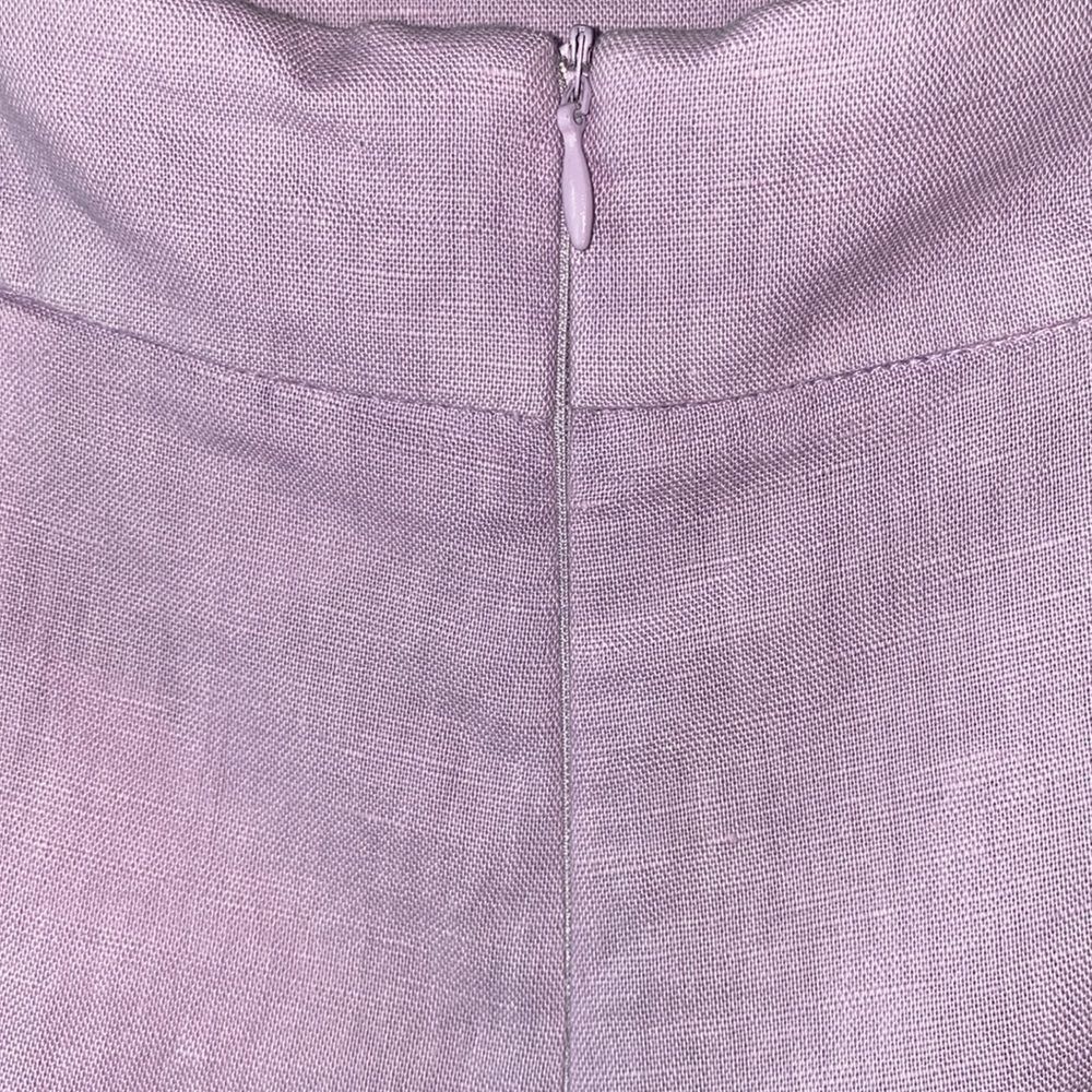Zara Lavender Linen Blend Bow Trim Skort - Picture 7 of 16